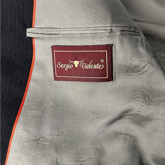 Sergio Valente Suit Jacket Adult Mens 42 Gray Charcoal - Picture 8 of 13